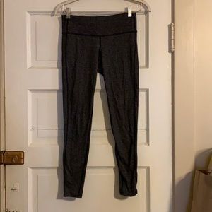 Athleta Herringbone/Swirl Gray/Black Tights Size S